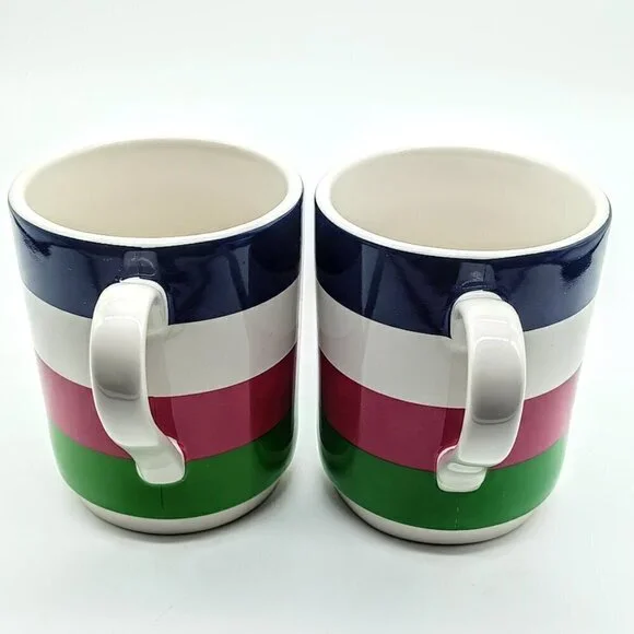 Kate Spade Lenox All in Good Taste Striped Ceramic Mugs (2) - Picture 2 of 6
